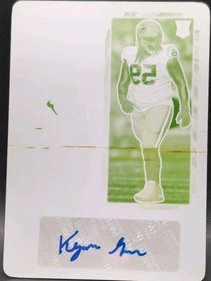 KENYON GREEN 2022 Panini Contenders Optic RC AUTO PRINTING PLATE SP #1/1 Texans