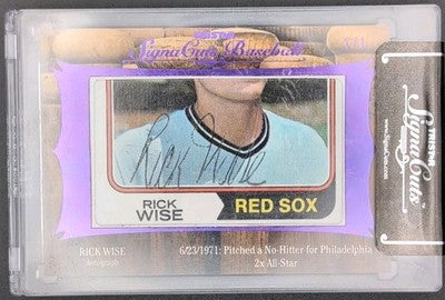 Tim McCARVER Rick WISE 2012 Tristar SignaCuts DUAL CUT AUTO 1/1 Phillies Red Sox