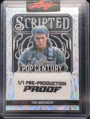 TOM BERENGER 2024 Leaf Pop Century Scripted PROOF SP 1/1 of Platoon Major League