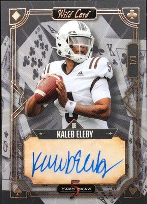 KALEB ELEBY 2022 Wild 5 Card Draw RC AUTO Black SP 1/1 Seahawks Western Michigan
