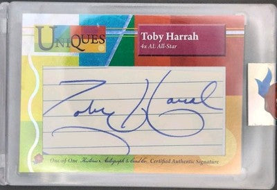 TOBY HARRAH 2025 Historic HA Uniques All-Star CUT AUTO #1/1 of Rangers Senators
