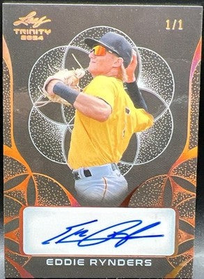 EDDIE RYNDERS 2024 Leaf Trinity Black RC AUTO Bronze SP #1/1 Pittsburgh Pirates