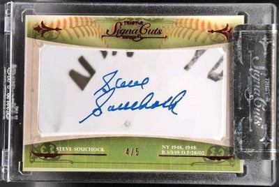 STEVE SOUCHOCK 2010 TriStar SignaCuts CUT AUTO #4/5 Bud Yankees Tigers White Sox