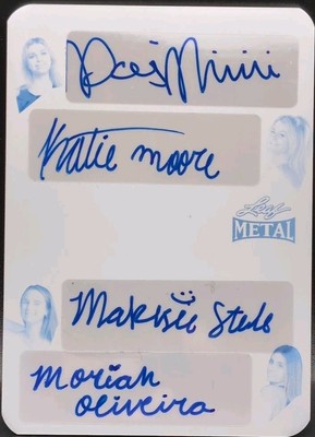 MIKINSKI MOORE STEELE OLIVEIRA 2024 Women of Sport QUAD AUTO PRINTING PLATE #1/1