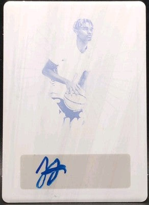 JJ Taylor 2022-23 Leaf Trinity Divinity AUTO PRINTING PLATE SP #1/1 Memphis UCF