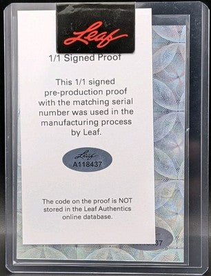 ANDREW NEMBHARD 2022-23 Leaf Optichrome Optimal Effort RC AUTO PROOF #1/1 Pacers