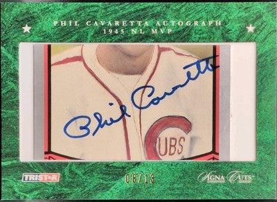 PHIL CAVARETTA 2008 TriStar Signa Cuts 1989 Pacific Legends II AUTO SP #/13 Cubs