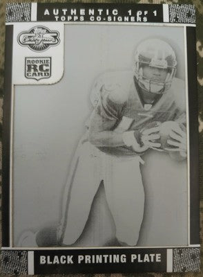YAMON FIGURS 2007 Topps Co-Signers RC PRINTING PLATE SP #1/1 Ravens KSU Wildcats