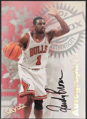 RANDY BROWN 1997-98 SkyBox Premium Autographics Black Ink AUTO Suns Bulls Jordan