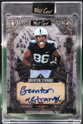 BRENTON STRANGE 2023 Wild 5 Card Draw RC AUTO Acidwash Sparkles SP #1/1 Jaguars