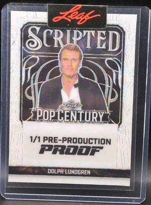 DOLPH LUNDGREN 2024 Leaf Pop Century Scripted PROOF 1/1 Rocky He-Man Expendables