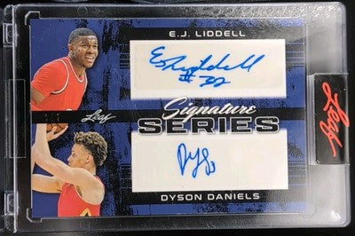 Dyson DANIELS E.J. LIDDELL 2022-23 Leaf Signature Series DUAL AUTO #1/1 Pelicans