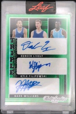 Dereck LIVELY Mark WILLIAMS FILIPOWSKI MOORE 2022-23 Leaf MultiGraphics AUTO #/7