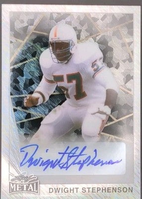 DWIGHT STEPHENSON 2024 Leaf Metal Signature Series 1990 AUTO Silver 1/1 Dolphins