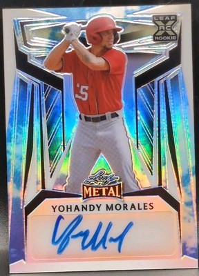 YOHANDY MORALES 2023 Leaf Metal RC AUTO Sky Prismatic SP #1/1 of Nationals XRC