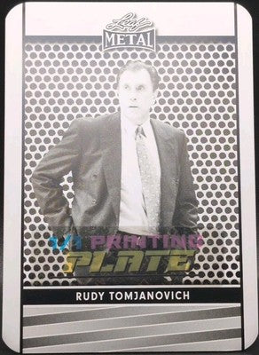 RUDY TOMJANOVICH 2024 Leaf Collective PRINTING PLATE #1/1 Rockets Lakers Blazers