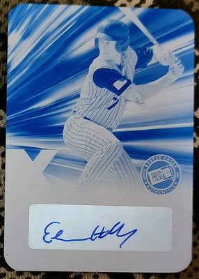 ETHAN HOLLIDAY 2024 Leaf Press Pass Premium AUTO PRINTING PLATE 1/1 Matt Jackson