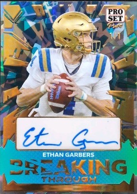 ETHAN GARBERS 2024 Leaf Pro Set Pure Breaking Through AUTO Gold Crystal 1/1 UCLA