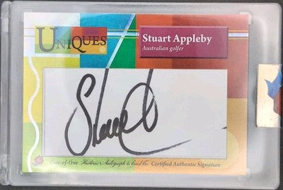 STUART APPLEBY 2025 Historic HA Uniques CUT AUTO #1/1 PGA Tour Australian Golfer