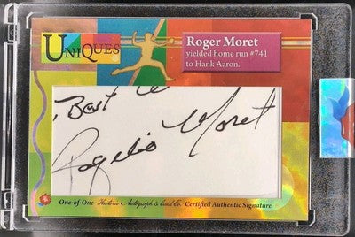 ROGELIO ROGER MORET 2025 Historic Uniques CUT AUTO SP #1/1 Red Sox Hank Aaron HR
