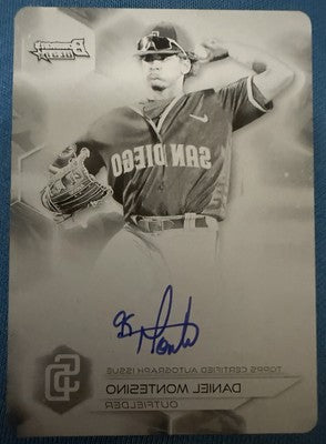 DANIEL MONTESINO 2023 Topps Bowman's Best Of AUTO PRINTING PLATE SP #1/1 Padres