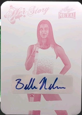 ISABELLA NILSEN 2024 Leaf Metal Women of Sport AUTO PRINTING PLATE SP 1/1 Oregon