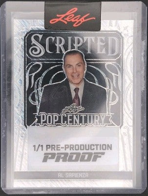 AL SAPIENZA 2024 Leaf Pop Century Scripted PROOF Silver Shimmer SP #1/1 Sopranos