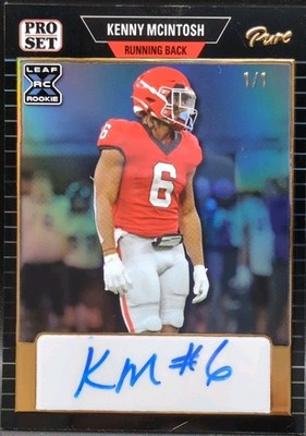 KENNY McINTOSH 2023 Leaf Pro Set Pure RC AUTO Clear Gold SP 1/1 Seahawks Georgia