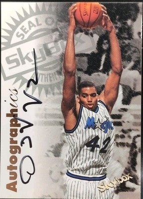 DAVID VAUGHN 1997-98 SkyBox Premium Autographics Black Ink AUTO Magic Nets Bulls