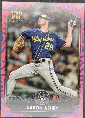 AARON ASHBY 2022 Topps Transcendent Collection VIP PARTY #1/1 Milwaukee Brewers