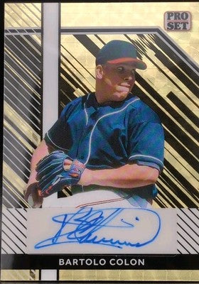 BARTOLO COLON 2024 Leaf Collective Pro Set AUTO Gold Prismatic #1/1 Yankees Mets