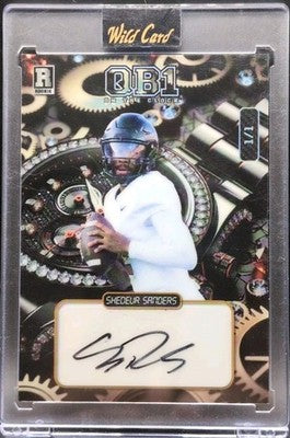 SHEDEUR SANDERS 2024 Wild Card QB1 On The Clock AUTO Black #1/1 Browns Colorado