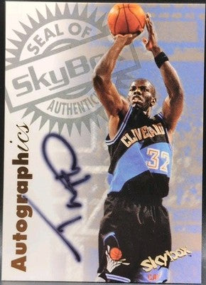 TYRONE HILL 1997-98 SkyBox Premium Autographics Black Ink AUTO Cavaliers Bucks