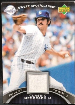 RON GUIDRY 2007 UD Sweet Spot Classic Memorabilia GAME USED JERSEY Relic Yankees
