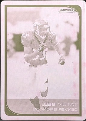 TATUM BELL 2006 Topps Bowman Chrome Magenta PRINTING PLATE SP #1/1 Broncos Lions