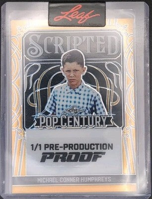 MICHAEL CONNER HUMPHREYS 2024 Leaf Pop Century PROOF SP #1/1 Young Forrest Gump