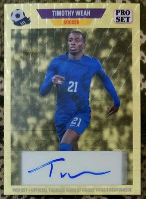 TIMOTHY WEAH 2024 Leaf Collective 1989 Pro Set AUTO Super Prismatic Gold SP #1/1