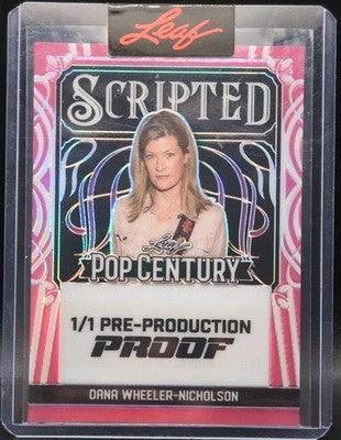 DANA WHEELER-NICHOLSON 2024 Leaf Pop Century PROOF PINK SP #1/1 Seinfeld X-Files