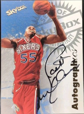 SCOTT WILLIAMS 1997-98 SkyBox Premium Autographics Black Ink AUTO SP 76ers Bulls