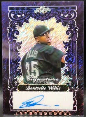 DONTRELLE WILLIS 2025 Leaf Signature Series AUTO SP #1/1 Marlins Tigers D-Train