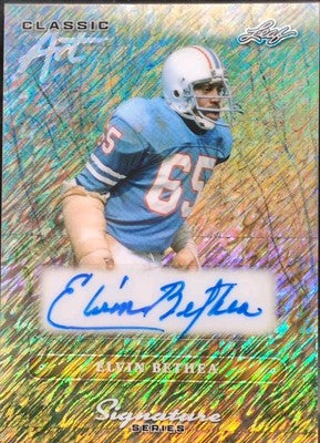 ELVIN BETHEA 2025 Leaf Signature Series Classic Art AUTO #1/1 Houston Oilers HoF