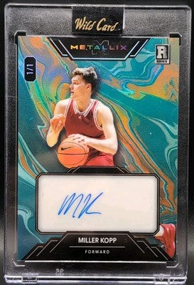 MILLER KOPP 2023 / 2024 Wild Card Metallix AUTO Paint #1/1 Indiana Hoosiers Blue
