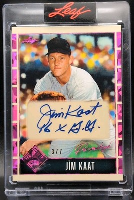 JIM KAAT 2025 Leaf Seasons In The Sun Personalized AUTO Inscription SP #/7 Twins