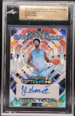 YOHAN TRAORE 2022-23 Leaf OptiChrome Draft Odyssey AUTO PROOF RWB SP #1/1 Butler