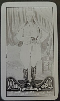 RUDOLPH VALENTINO 2011 UD Goodwin Champions Mini PRINTING PLATE SP #1/1 of Actor