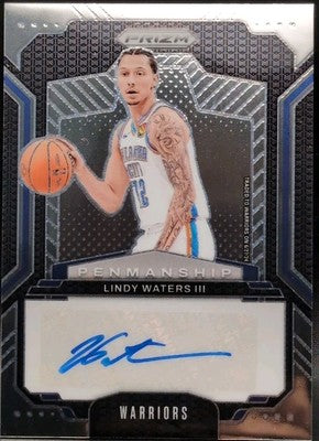 LINDY WATERS III 2024-25 Panini Prizm Penmanship AUTO Warriors Thunder Pistons