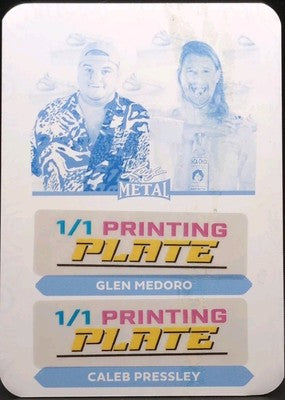 Caleb PRESSLEY Glen MEDORO 2024 Leaf Metal PRINTING PLATE SP 1/1 Barstool Sports