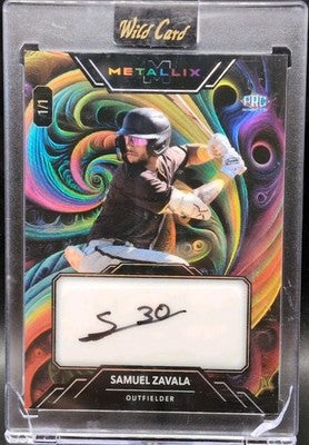 SAMUEL ZAVALA 2024 Wild Card Metallix AUTO Rainbow SP 1/1 Padres White Sox Sammy