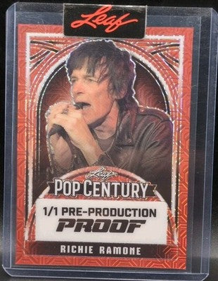 RICHIE RAMONE 2024 Leaf Pop Century Pre-Production PROOF Red Mojo #1/1 Reinhardt