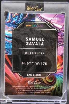 SAMUEL ZAVALA 2024 Wild Card Metallix AUTO Rainbow SP 1/1 Padres White Sox Sammy